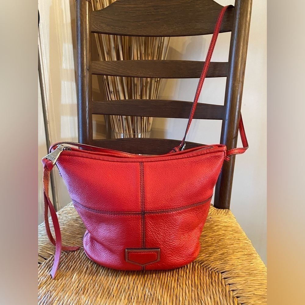 Aimee Kestenberg crossbody leather bag bright red Good condition